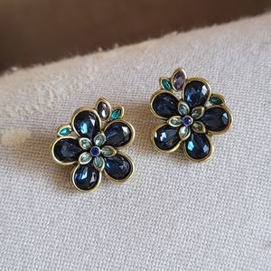 Heidi Daus Flower Clip On Earrings